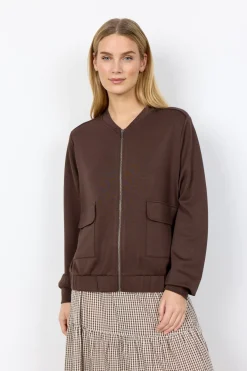 SC-BANU 293 Cardigan Mörkbrun