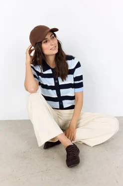 SC-DOLLIE STRIPE 820 Pullover Navy