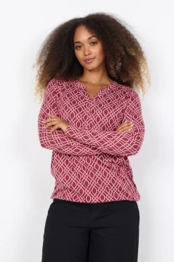 SC-FELICITY AOP 530 Blus Rubinröd