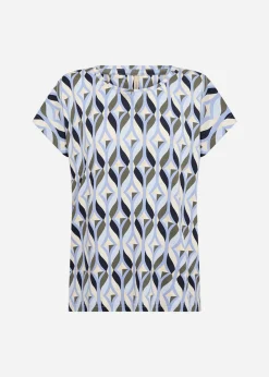 SC-FELICITY AOP 551 T-shirt Blå