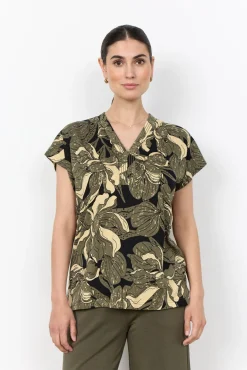 SC-FELICITY AOP 547 T-shirt Mörkgrön