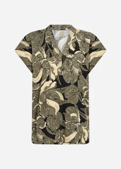 SC-FELICITY AOP 547 T-shirt Mörkgrön