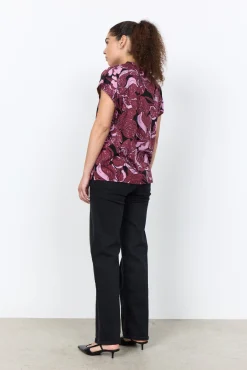 SC-FELICITY AOP 547 T-shirt Mörkröd